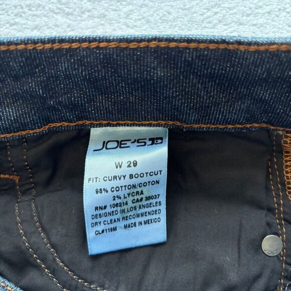 Joe's Jeans The Honey Booty Fit Curvy Flared Leg Stretch Blue Jeans Size 29 - Picture 4 of 9
